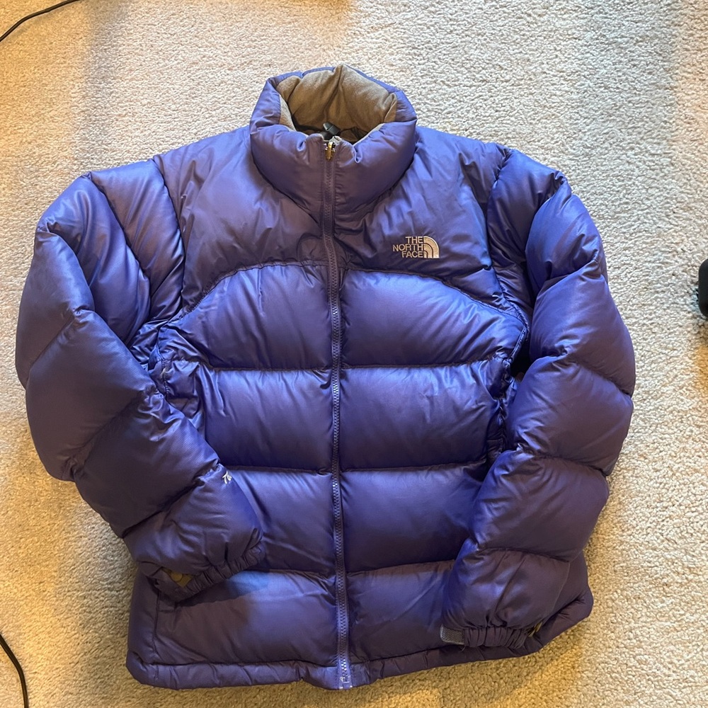 North Face puffer jacket (purple, women’s large)